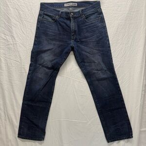 Express Jeans Mens 34x32 Blue Slim Fit Rocco Straight Leg Dark Wash Denim